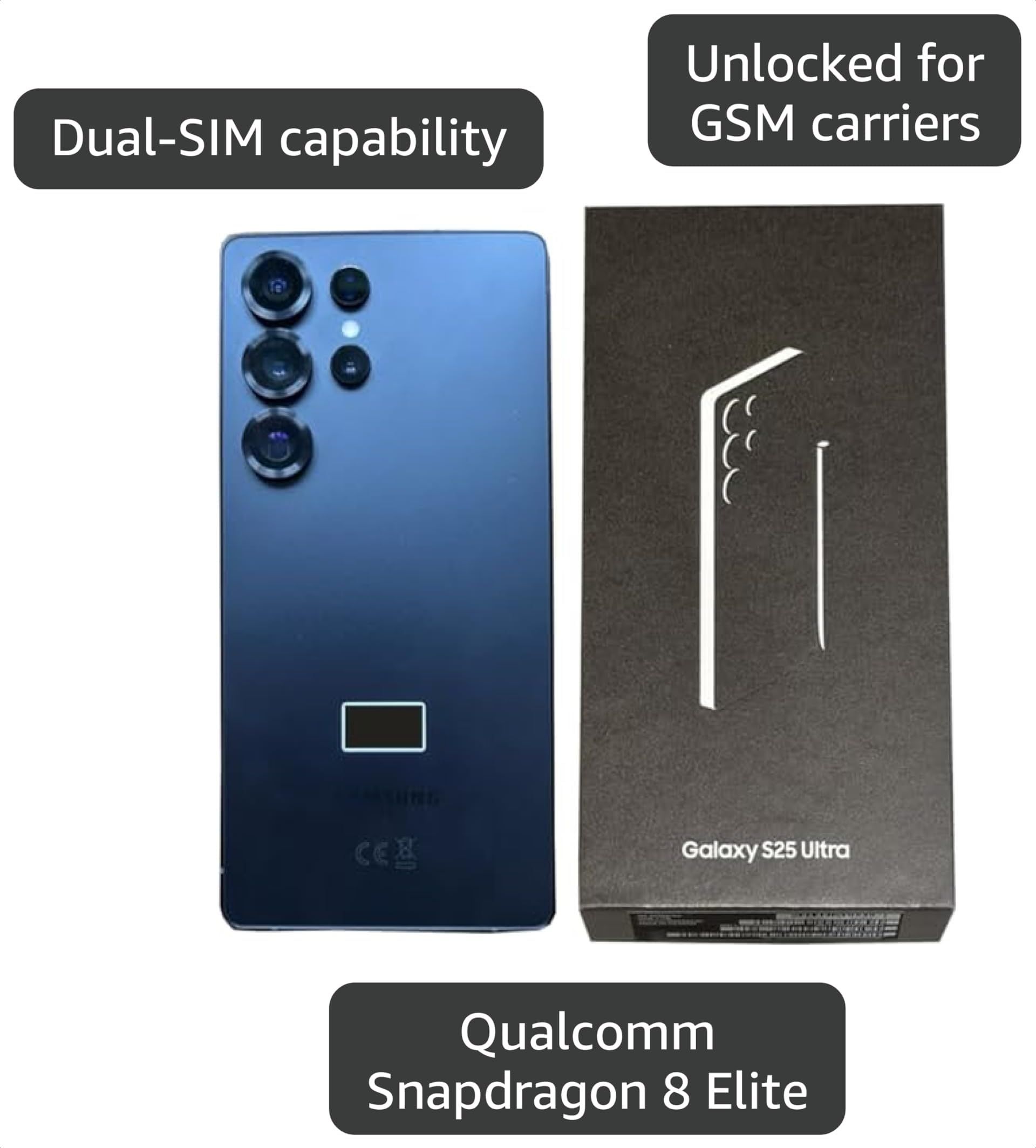 Amazon.com: Samsung Galaxy ​S25 Ultra 5G 2025 (International